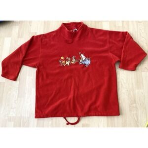 Vtg 90s Winnie the Pooh Sweatshirt Crew Neck XXL Red Crew Neck Embroidered